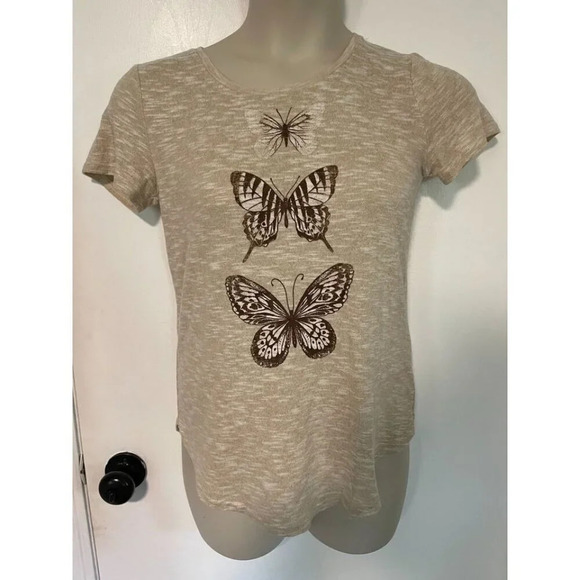 Y2k 90’s Style Maurices Butterfly Top size S Stretchy #0275 - Picture 1 of 5